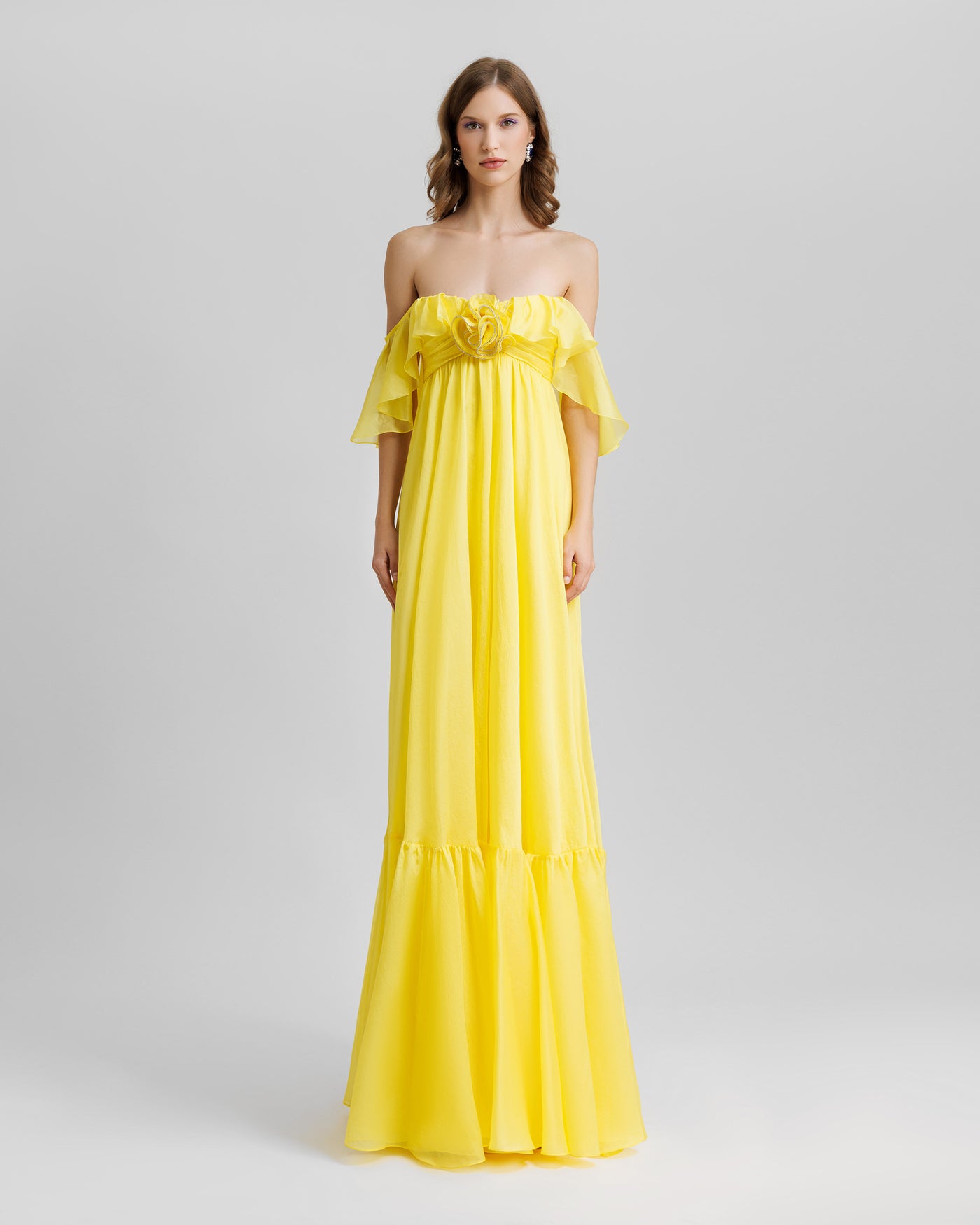 yellow flowy dress